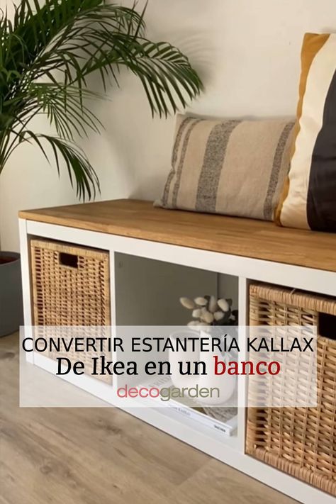 Descubre el Ikea Hack que transforma la estantería Kallax en un banco estupendo para tu hogar. Manualidades Diy, Ikea Hack, Design