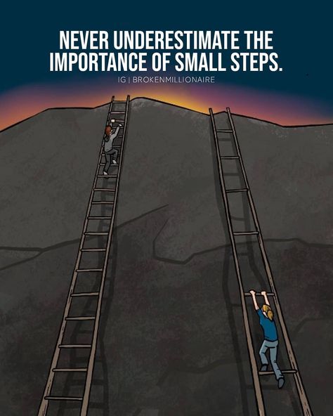 Small Steps Quotes, Steps Quotes, Russell Brunson, Reality Of Life Quotes, Strong Mind Quotes, Motivational Quotes For Students, Small Steps, Good Motivation, Business Skills