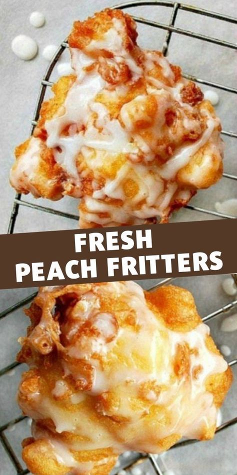 Peach Fritters, Peach Pies, Fresh Peach Recipes, Fried Recipes, Peach Dessert, Peach Dessert Recipes, Peach Recipes, Peach Desserts, Breakfast Sweets