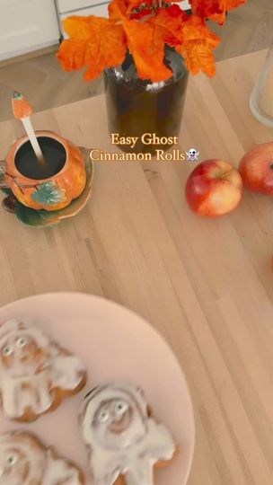 1.8M views · 52K reactions | Cinnamon rolls but make them ghosts👻 these were so easy and fun to make! I’ve seen people do hearts for Valentine’s so I was so excited to try the ghosts!What do you see ghosts👻 or octopi🐙?

#halloweendecor #halloweenfood #fallfood #falldecor #cozyhome | Michelle Home decor  | Michelle Home decor  · Original audio What Do You See, Cinnamon Rolls, Octopus, Fall Recipes, Cozy House, Cinnamon, Halloween Decorations, Ghost, Fall Decor