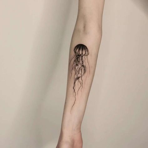 Jellyfish Tattoos: Meaning And Tattoo Ideas – Self Tattoo Rib Tattoo Placements, Self Tattoo, Ocean Sleeve, Whimsical Princess, 16 Tattoo, Tattoo Placements, Tattoos Meaning, Jellyfish Drawing, Colorful Jellyfish