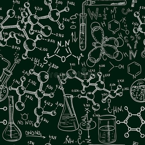 Science old chemistry laboratory seamless pattern. Vintage vector background ske , #SPONSORED, #seamless, #pattern, #Vintage, #Science, #chemistry #ad Biomolecules Background, Green Chemistry Aesthetic, Gen Chem, Chemistry Background, Science Pattern, Sketchy Style, Chemistry Laboratory, Clinical Chemistry, Green Chemistry