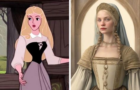 How to Dress Disney Princesses for Their Accurate Time Period Disney Princess Time Period, Historically Accurate Disney Princess, Belle Disney Aesthetic, Accurate Disney Princess, Disney Princess Disneybound, Jasmine Disneybound, Real Cinderella, Disney Princess Cosplay, German Fairy Tales