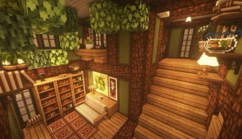 Moodboard Pictures, Minecraft Underground, Cottage Core Minecraft House, Rumah Minecraft Sederhana, Minecraft Mansion, Dress Cottage, Minecraft Structures, Minecraft Interior Design, Minecraft House Plans