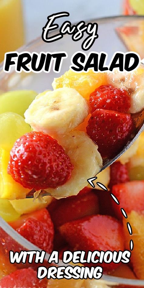 An Easy fruit salad that is zesty, minty and delicious fruit salad. Frest fruit is mixed with the most delicious only 5 ingredient dressing. Includes tips for the best fruit salad! Recipes For Fruit Salad, Healthy Fruit Salad Dressing, Fresh Fruit Salad Dressing, Dressings For Fruit Salad, Fruit Salad Sauce, 3 Day Fruit Fast, Dressing For Fruit Salad Simple, Fruit Salad Dressing Recipe Simple, Sauce For Fruit Salad