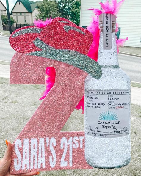 21st Birthday Signs & More on Instagram: “Y’all asked for more Pink and we brought it 💓🌸🥳💗🌷🎀🎉💄🧞‍♀️🎟🎊” Tequila 21st Birthday Sign, 21st Birthday Signs, 21st Shot Book, 21st Sign, 21st Birthday Paddle, 21 Sign, Costume Party Themes, 21st Birthday Diy, 21st Party Decorations