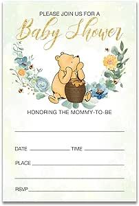 Sprinkle Baby Shower Invitations, Pooh Invitation, Baby Shower Background, Baby Shower Party Invitations, Baby Boy Shower Party, Winnie The Pooh Baby Shower, Gender Reveal Party Invitations, Sprinkle Baby Shower, Pink Baby Shower Invitations