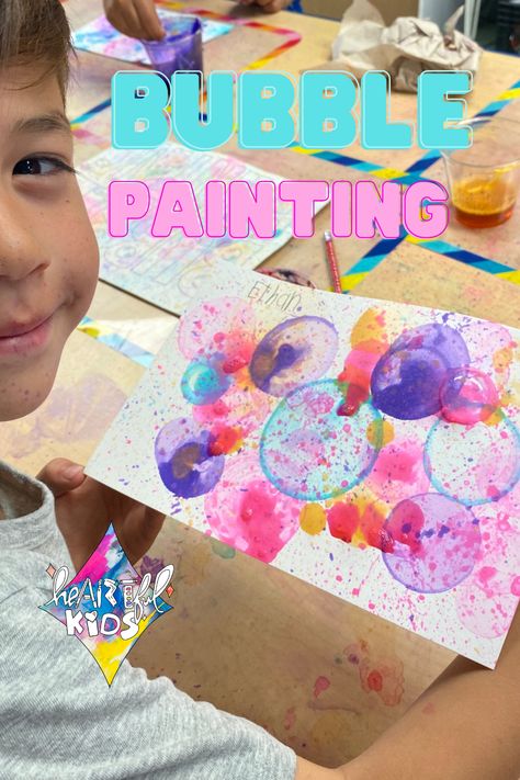 Bubble Painting On Canvas, Art Gala, Childcare Ideas, Oak Room, Blow Bubbles, Bubble Solution, Bubble Wand, Gala Ideas, Bubble Party