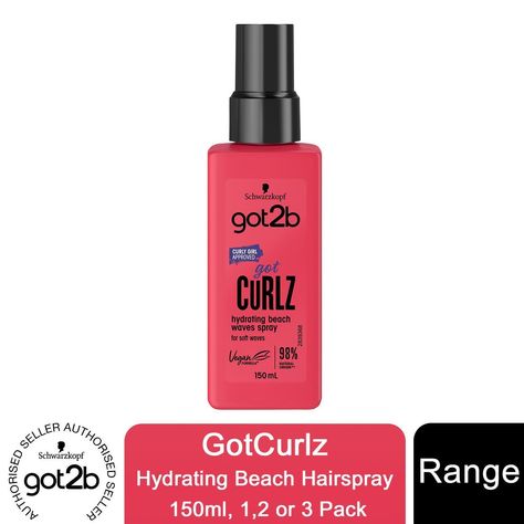 Beach Waves Spray, Beach Wave Spray, Schwarzkopf Got2b, Glow Hair, Wave Spray, Waves Hair, Beach Wave Hair, Tousled Waves, Curly Girl Method