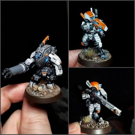 Tempestus Scions Paint Scheme, Tau Color Scheme, Farsight Enclave, Tau 40k, Tau Army, 40k Tau, Tau Warhammer, Warrior Paint, Fire Warrior