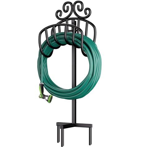 PRICES MAY VARY. Holds Up to 125ft of of 5/8-inch Hose:Our hose holder is durable and sturdy,most of the hose holder too short and the hose easy to touch the ground,but ours has enough height and will keep the hose off the ground,which helps extend hose life.The hose hanger enough to hold the 125ft of 5/8-inch hose and stay upright. Easy to Assemble & Detachable: This freestanding hose holder stand stake do not require drilling into the siding of your house. Took just minutes to put together and Water Hose Storage, Hose Stand, Water Hose Holder, Deer Feeders, Dream Garden Backyards, Modern Water Feature, Front Lawn Landscaping, Conservatory Greenhouse, Stand Hanger