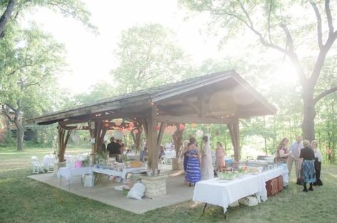 Iowa Park Wedding | A Practical Wedding (29) State Park Pavilion Wedding, Wedding At A Park Shelter, Wedding Reception At A Park, Wedding With Picnic Tables, Park Wedding Ideas Pavilion, Public Park Wedding Reception, Fall Park Wedding, Riverside Wedding Ideas, State Park Wedding Reception