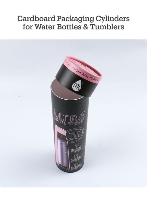 Check out the custom printed cardboard packaging cylinders for water bottles, mugs, flasks and tumblers packaging. Fully customizable in size, printing, style, coating and finish. Tumbler Packaging, Tube Packaging, Cardboard Packaging, Packaging Labels Design, Packaging Ideas, Packaging Solutions, Tumbler Gift, Packaging Labels, Packaging Design