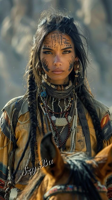 American Indian Hairstyles, Deer Woman Native Americans, Indigenous Photoshoot, Native American Woman Photography, Native American Hairstyles For Women, Native American Indians Women, Shamanic Woman, Female Native American, Native American Makeup