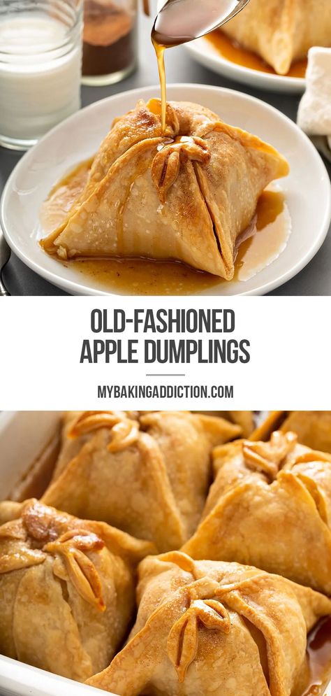 Apple Dumpling Recipe, Apple Dumpling, Pumpkin Crunch Cake, Baked Apple Recipes, Bakery Treats, Apple Dumplings, Homemade Apple Pies, Cooked Apples, Easiest Apples