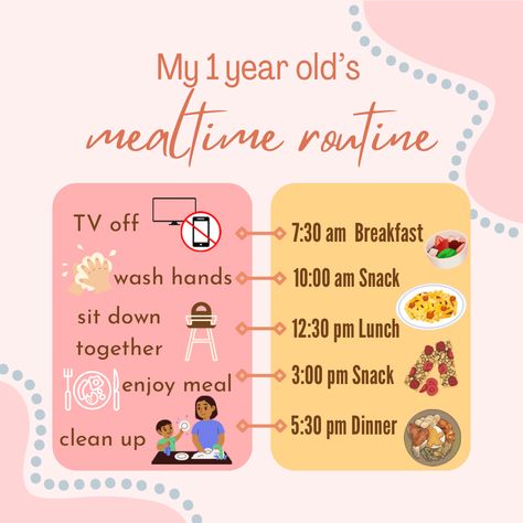 I try to follow a routine for my 1 yo so she knows what to expect, do you guys have a routine? #toddler #routine #mealtime #toddlerlife #mommylife #baby #newborn #mealtimeroutine #share One Year Old Routine, Toddler Routine, Baby Meals, 1 Year Baby, Baby Routine, Baby Tips, She Knows, Toddler Life, Mommy Life