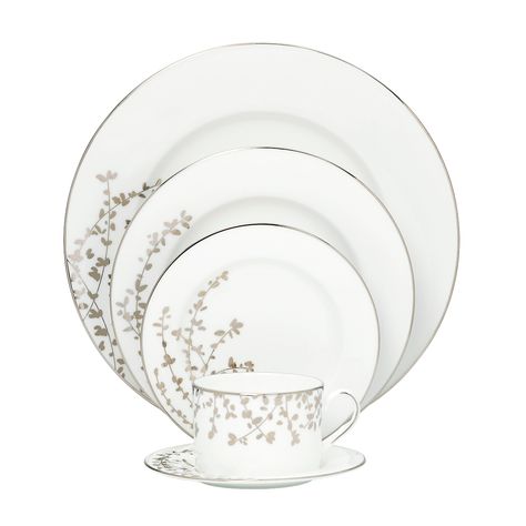 Gardner Street 5-Piece Place Setting China Dinnerware Sets, China Teapot, Pretty China, White Dinnerware, China Patterns, Place Setting, China Dinnerware, China Porcelain, Fine Bone China