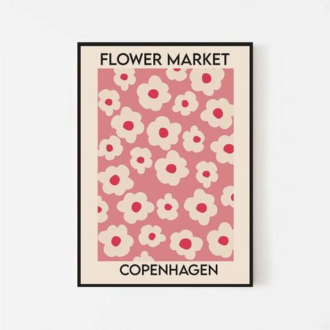 Desert Sunset Art, Poster Flower Market, Room Pics, Flower Shop Decor, Poster Flower, Flower Market Print, Market Poster, Dorm Inspo, Flower Market Poster