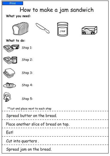 how to make a jam sandwich sequencing sheet Procedure Writing, Procedural Text, Jam Sandwich, Sequencing Worksheets, Primary Writing, Writing Template, Procedural Writing, 2nd Grade Writing, English Skills