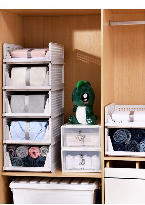 Layered Wardrobe partition storage rack drawertype foldable cabinet stackable closetorganizer interspace shelf clothes organizer|Storage Drawers| - AliExpress Foldable Cabinet, Cabinet Clothes, Foldable Wardrobe, Wardrobe Storage Boxes, Clothes Shelves, Basket Drawers, Clothes Storage Boxes, Closet Organization Diy, Plastic Storage Bins