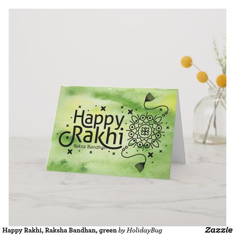 Happy Rakhi, Raksha Bandhan, green Card Happy Rakshabandhan Cards, Rakshabandhan Drawing, Hindu Holidays, Raksha Bandhan Songs, Raksha Bandhan Drawing, Raksha Bandhan Pics, Happy Raksha Bandhan Quotes, Raksha Bandhan Messages, Trending Drawings