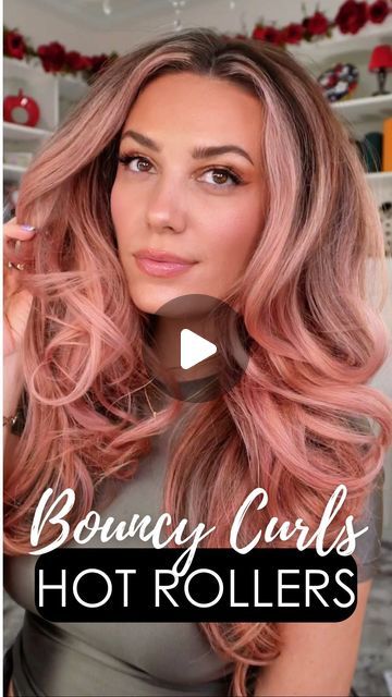 Hot Rollers Hairstyles, Hot Roller Placement, How To Use Hot Rollers For Long Hair, Hot Rollers For Long Hair, Using Hot Rollers, Bouncy Hair, Hot Rollers, Bouncy Curls, March 16