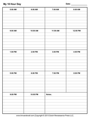 18 Hour Daily Planner Template: 5AM-10PM Printable Daily Schedule, Daily Calendar Template, Daily Schedule Printable, Day Planner Template, Printable Forms, Free Daily Planner, Daily Schedule Template, Daily Schedule Planner, Schedule Printable