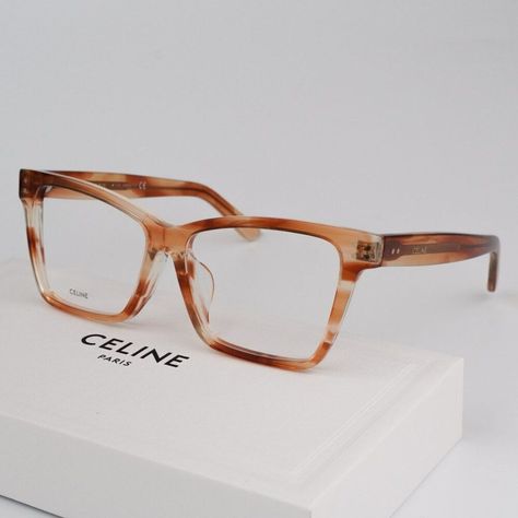 New Celine Cl50023f 056 Flamed Orange Havana Butterfly Women Eyeglasses Cl 50023f Brand: Celine Model Number: Cl50023f / Cl 50023f Color Code: 056 Gender: Women Frame Shape: Butterfly Frame Color: Flamed Orange Havana Frame Material: Acetate Frame Type: Full Rim Lens Color: Demo Lens Material: Customisable Size: 55x14x150 Brand New And 100% Authentic! Made In Italy. Full Retail Celine Package: 1. Glasses 2. Box 3. Case 4. Cloth 5. Celine Booklet Same/Next Day Shipping! Celine Eyeglasses, Celine Glasses, Celine Model, Celine Accessories, Shape Butterfly, Women Eyeglasses, Red Butterfly, Butterfly Frame, Blue Square