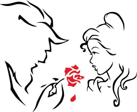 Rose Wine Bottle, Beauty And The Beast Drawing, Beauty And The Beast Tattoo, Beauty And The Beast Art, Finger Tattoo For Women, Embroidery Design Download, House Of Beauty, Pinturas Disney, Disney Beauty And The Beast