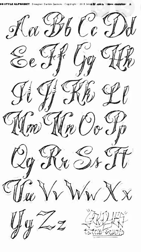 Tattoo Fonts Capital Letters, Tattoo Fonts Alphabet Hand Lettering, Chicano Tattoo Font Alphabet, Alphabet Tattoo Design Lettering Styles, Chicano Art Style Letters, Letters For Tattoos Fonts Style, Chicano Font Alphabet, Shadow Lettering Alphabet, Chicano Lettering Alphabet