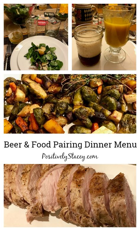 How to Host a Beer and Food Pairing Dinner Party - Positively Stacey Beer Pairing Dinner Party, Holiday Dinner Party Menu, Beer And Food Pairing, Beer Food Pairings, Over The Hill Party, Salad With Balsamic Dressing, Beer And Food, Types Of Beer, Beer Pairing