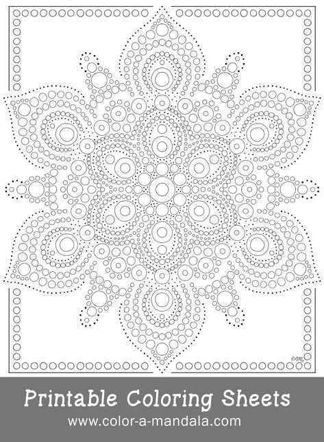 Printable dot mandala coloring sheet. Download this pdf for free. Print over 200 more coloring sheets at color-a-mandala.com Dot Art Patterns Free Printable, Dot Painting Coloring Pages, Mandala Coloring Pages Free Printable Zentangle, Dot Mandala Patterns Printable, Colouring Doodles, Dot Art Painting Patterns Printable, Mandala Printable Free, Mandala Coloring Pages Free Printable, Free Adult Coloring Printables