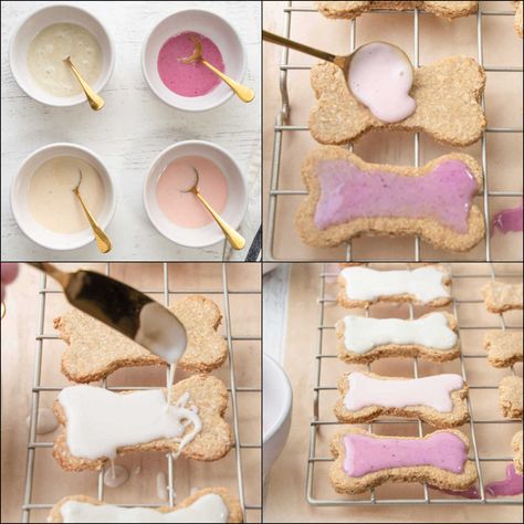 Best Dog Cookie Recipe, Dogs Cookies Recipe, Diy Dog Cookies With Icing, Dog Biscuit Packaging, Easy Dog Cookies Recipe, Dog Treats Homemade Frosting, Dog Treat Frosting Recipe That Hardens, Dog Cookie Business, Peanut Butter Icing For Dogs