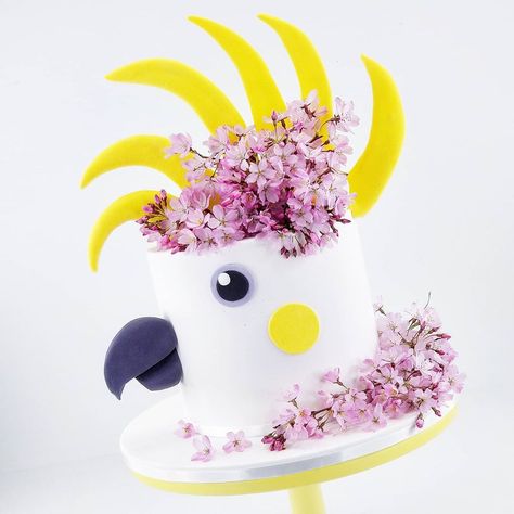 Cockatoo Cake, Bird Cakes Birthday, Bird Cake Ideas, Parrot Cake, Bird Birthday Parties, Bird Cake, Bird Cakes, Bird Birthday, Australia Day