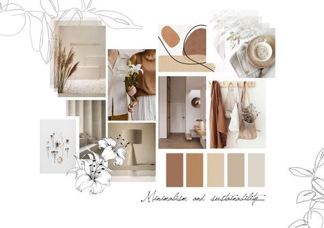 mood concept aesthetic minimal beige portfolio fashion color brown coffee sustainable Mood Board Layout, Sweet 16 Party Decorations, Color Boards, Mood Colors, Flower Boutique, Concept Board, Mood Board Inspiration, Catalog Design, Mood Board Design