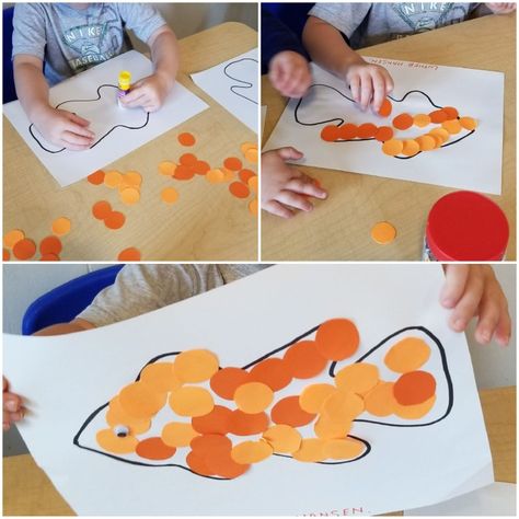 Gold Fish Activities For Preschool, Orange Activity For Preschool, The Color Orange Activities For Toddlers, Orange Color Activities Preschool, Gold Fish Craft, Color Orange Crafts For Toddlers, Orange Crafts For Toddlers, Color Orange Activities For Preschool, 4k Activities