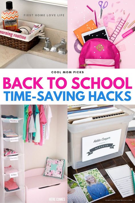 7 time-saving hacks that are back-to-school lifesavers for parents | Cool Mom Picks | Back to school season can be crazy busy, with all the parent info nights, open houses, and extracurriculars starting up. So finding even a few new time-saving hacks and tricks that you can use can really be a lifesaver.Here are 7 that are working for my household, and we hope they work for you too! #backtoschool #organizing #parentingtips School Bag Organization, After School Checklist, Busy Mom Planner, School Guide, School Preparation, After School Routine, Back To School Organization, School Mom, Saving Hacks