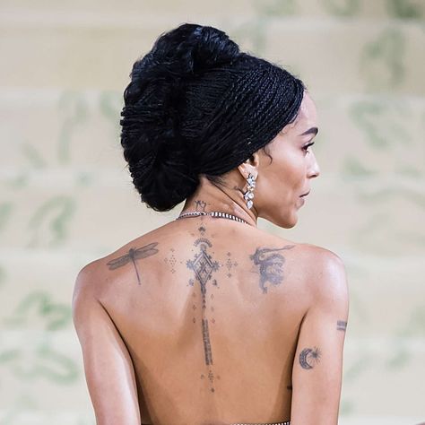 It can be hard to decide on the perfect tattoo placement, as you want to be sure you're happy. To help, we asked experts for their best insights. Zoe Kravitz Dragonfly Tattoo, Nice Tattoo Placement For Women, Good Placement For Small Tattoos, Baddie Tattoo Placement, Multiple Back Tattoos Placement, Cool Placement For Tattoos, Cute Placement For Tattoos, Tattooed Back Women, Body Tattoo Placement