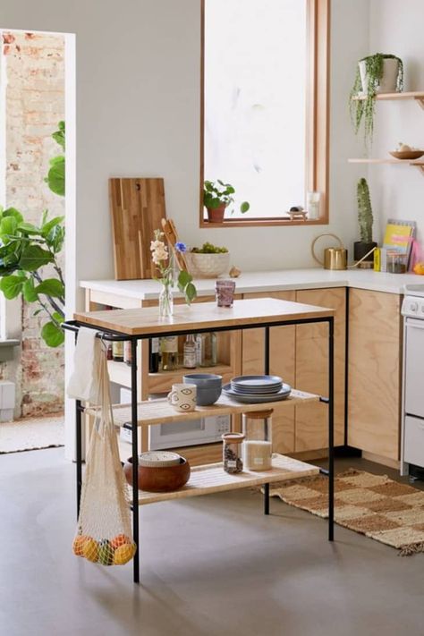 Urban Outfitters Furniture Sale - Home Deals August 2019 | Apartment Therapy Extra Counter Space In Kitchen, Small Kitchen Counter Space, Kitchen Cart Island, Extra Counter Space, Small Kitchen Counter, Kitchen Counter Space, Kitchen Counter Storage, Ornaments Ideas, Kitchen Ornaments