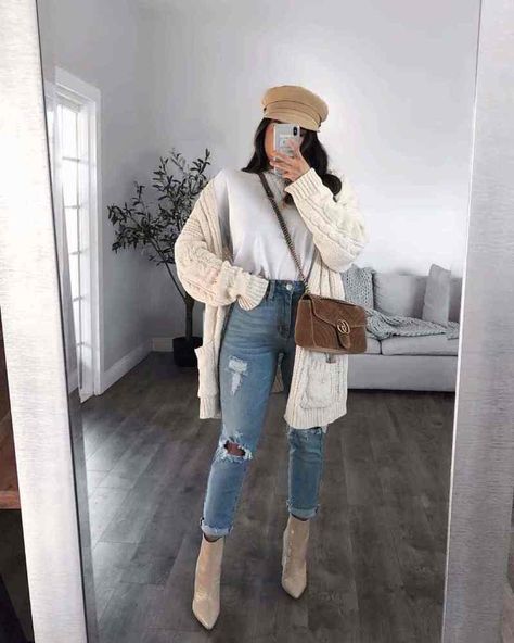 Outfits Con Jeans, Long Acrylic, Trendy Fall Outfits, Causual Outfits, Nails Coffin, Casual Winter Outfits, Fall Fashion Outfits, Teen Fashion Outfits, Winter Fashion Outfits