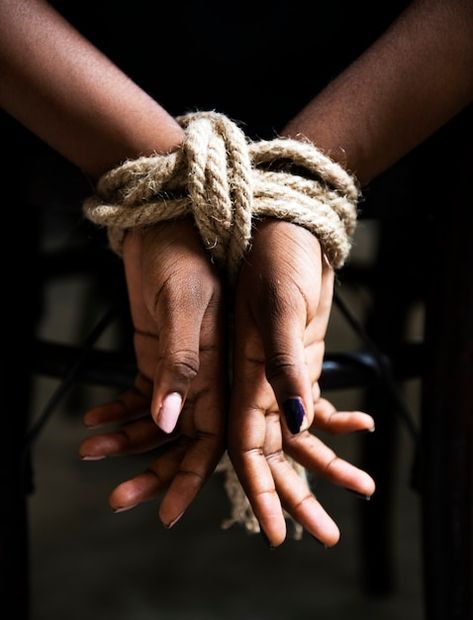 Tied hands of captive woman | Premium Photo #Freepik #photo #kidnap #arrest #handcuffs #criminal Hand References, Woman Hands, Tied Hands, Black Person, Clint Barton, Body Reference, Model Release, Female Images, Muscle Men