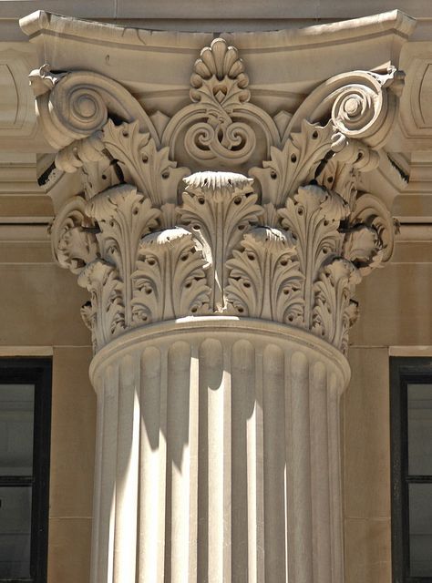 Corinthian Order Architecture, Corinthian Pillar Tattoo, Corinthian Tattoo, Corinthian Aesthetic, Corinthian Order, برج العرب, Corinthian Capital, Pillar Design, Corinthian Column