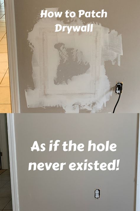 Drywall Repair Hole, Patching Holes In Walls, Repair Drywall Hole, Patch Drywall, Sheetrock Repair, How To Patch Drywall, Drywall Ceiling, Wall Repair, Patch Hole