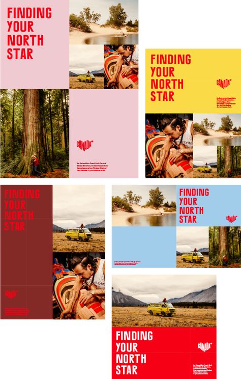 Brand Identity | Destination Canada Canada Graphic Design, Travel Branding Design, Red Brand Identity, Travel Design Inspiration, Tourism Branding, Brand Trip, Visual Identity Design Branding, Travel Branding, Travel Advertising Design