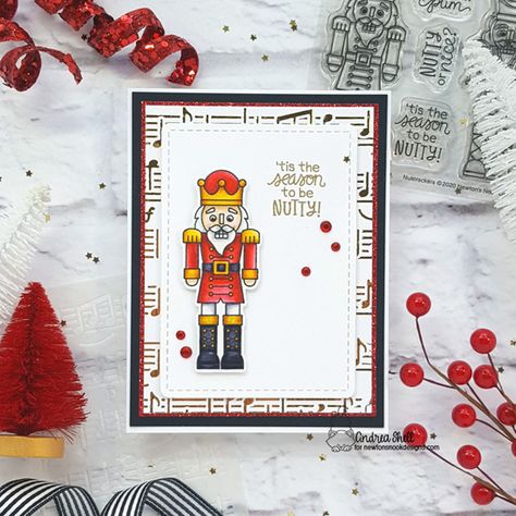 Nutcracker Christmas Cards Handmade, Ballet Cards, Nutcracker Cards, Music Stencil, Nutcracker Card, Nutcracker Christmas Card, Santa Stamp, Christmas Musical, Frantic Stamper