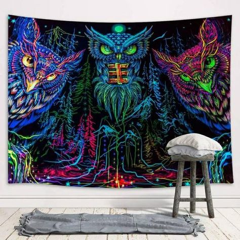 Multi- functional, stylish decor to any room or table. Tapestry can be hanged on a wall, used as Beach towel, Yoga mat, Blanket, Tablecoth, Home decor. Great gifts for friends and family. ​ Material: Polyester Cotton Feature: Removable, Washable Pattern: Printed ​ ​​​Attention: ​​​ *Please allow Forest Line Art, Trippy Forest, Pet Wall Art, Wall Art Butterfly, Owl Wall Decor, Wolf Wall Art, Forest Tapestry, Tapestry Bedroom, Art Tapestry