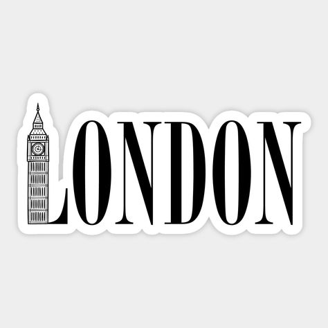 London Logo Design, London Stickers Aesthetic, London Stickers Printable, London Stickers, N Logo Design, London England Travel, Scrapbook Storage, London Logo, London Poster