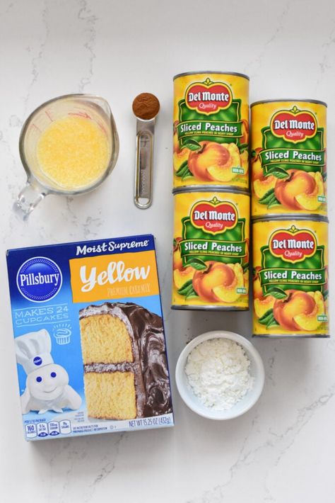 Cake Mix Peach Cobbler, Peach Cobbler Cupcakes, Gluten Free Peach Cobbler, Peach Jello, Cake Mix Muffins, Peach Upside Down Cake, Peach Dump Cake, Blueberry Dump Cakes, Peach Muffins