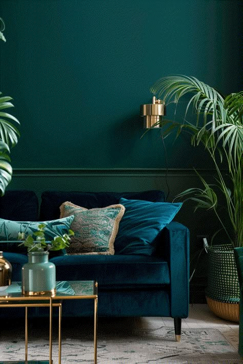 Discover 39+ Ways to Create a Refreshing Blue and Green Living Room Blue Upholstered Chair, Navy Blue Furniture, Blue And Green Living Room, Green Living Room Ideas, Navy Blue Sofa, Mint Green Walls, Inchyra Blue, Light Blue Walls, Green Armchair