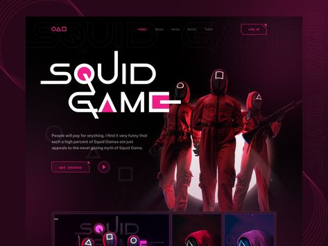 Squid Game Design Idea, Squid Game Banner, Game Landing Page, Game Website, 50th Birthday Decorations, Better Than Yesterday, Page Decoration, Abstract Wallpaper Design, Gaming Banner